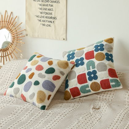 Customized Home Decorative Throw Pillowcase 100% Cotton Embroidered Bohemian Sofa Cushion Covers